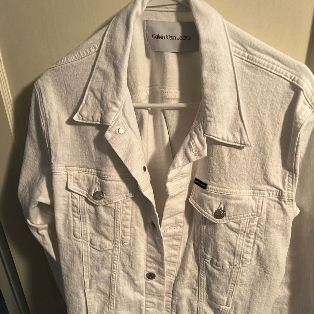 White Denim Trucker Jacket